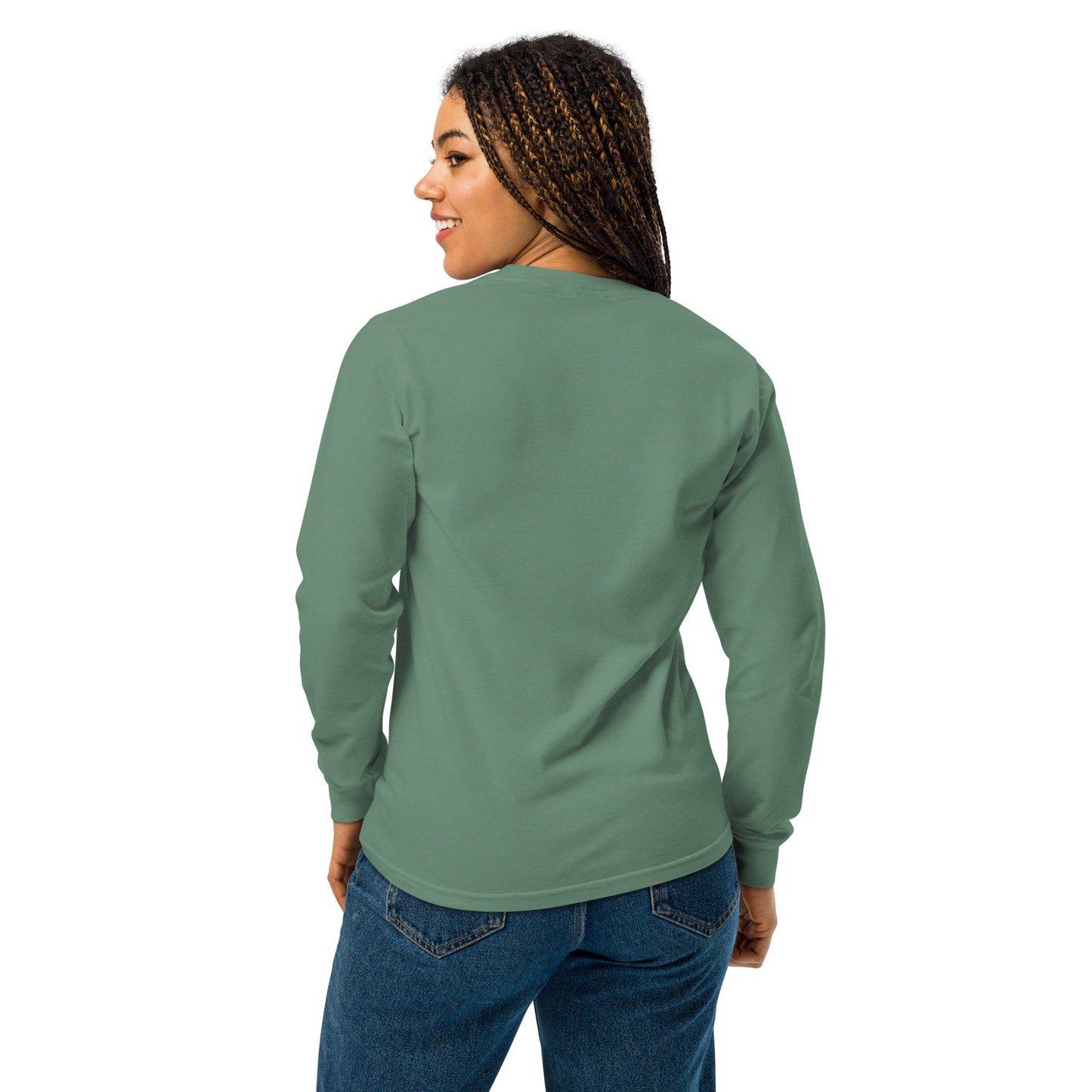 Garment-dyed heavyweight long-sleeve shirt